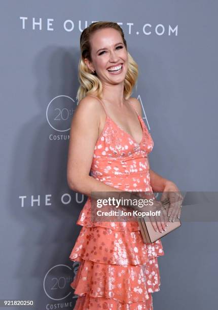 Actor Anna Camp attends the Costume Designers Guild Awards at The Beverly Hilton Hotel on February 20, 2018 in Beverly Hills, California.