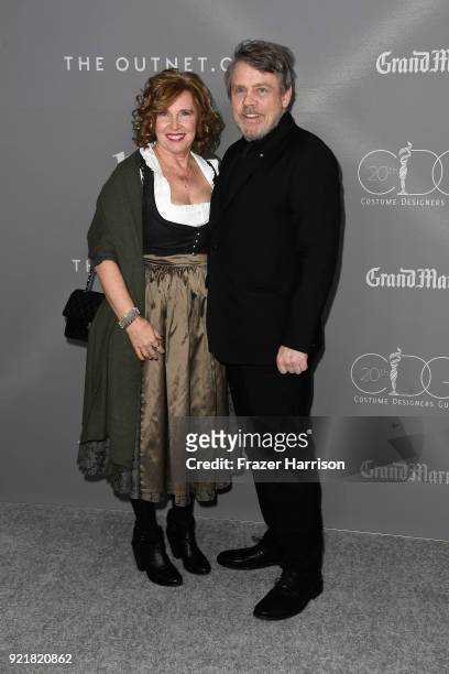 Marilou York and actor Mark Hamill attend the Costume Designers Guild Awards at The Beverly Hilton Hotel on February 20, 2018 in Beverly Hills,...