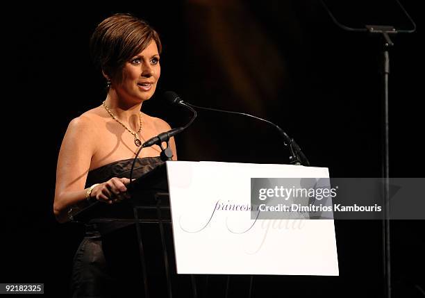 Personality Maggie Rodriguez speaks at The Princess Grace Awards Gala at Cipriani 42nd Street on October 21, 2009 in New York City.