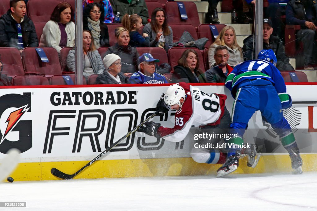 Colorado Avalanche v Vancouver Canucks