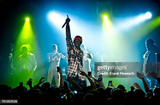 American rapper Jordan Terrell Carter aka Playboi Carti performs live on stage during a concert at the Festsaal Kreuzberg on February 20, 2018 in...