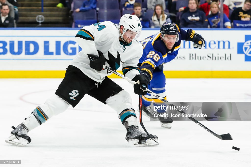 NHL: FEB 20 Sharks at Blues