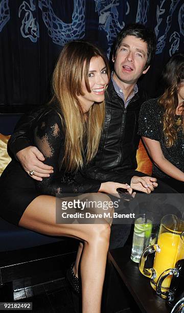 Sara McDonald and Noel Gallagher attend the ChinaWhite reopening party on October 21, 2009 in London, England.