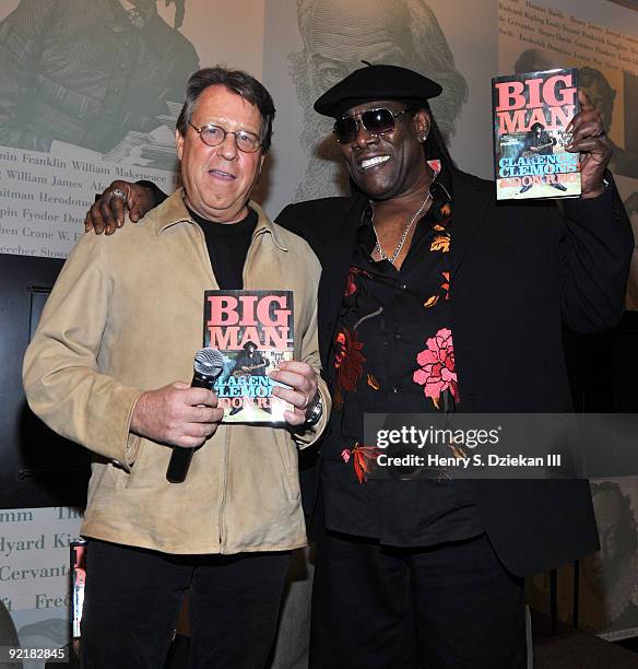 Writer Don Reo and Clarence Clemons of the E Street Band attend a signing for their new book ''Big Man: Real Life And Tall Tales'' at Barnes & Noble,...