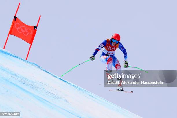 Petra Vlhova of Slovakia competes during the Ladies' Downhill on day 12 of the PyeongChang 2018 Winter Olympic Games at Jeongseon Alpine Centre on...