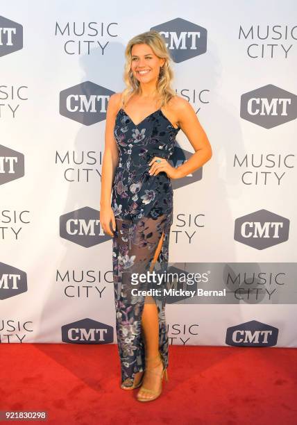 Cast member Sarah Thomas attends CMT's "Music City" Premiere Party at The Back Corner on February 20, 2018 in Nashville, Tennessee.