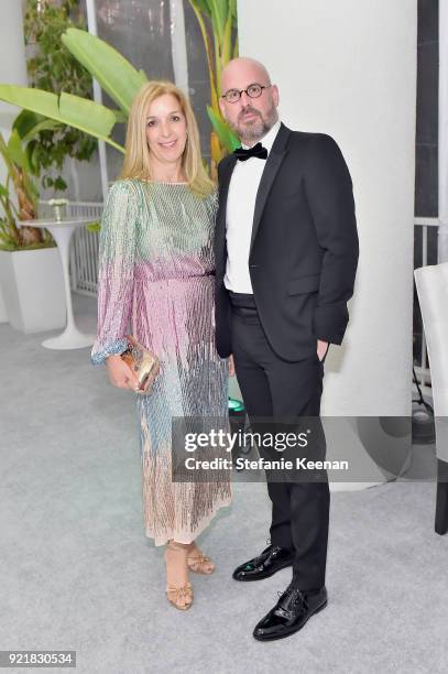 Global Head of PR, Linda Fulford and EVP of Sales/Marketing/Creative for The Outnet.com Andres Sosa attend the Costume Designers Guild Awards at The...