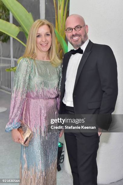 Global Head of PR, Linda Fulford and EVP of Sales/Marketing/Creative for The Outnet.com Andres Sosa attend the Costume Designers Guild Awards at The...