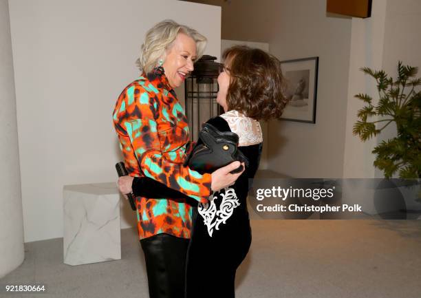 Honoree Joanna Johnston and actor Sally Field attend the Costume Designers Guild Awards at The Beverly Hilton Hotel on February 20, 2018 in Beverly...