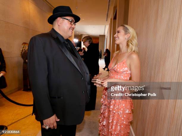 President Salvador Perez and actor Anna Camp attend the Costume Designers Guild Awards at The Beverly Hilton Hotel on February 20, 2018 in Beverly...