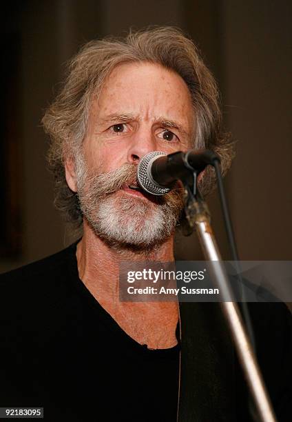 Musician Bob Weir performs at a fundraising reception in support of the new exhibition "The Grateful Dead: Now Playing" at the New-York Historical...