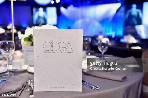 General view inside the Costume Designers Guild Awards at The Beverly Hilton Hotel on February 20, 2018 in Beverly Hills, California.