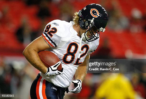 Greg Olsen of the Chicago Bears against the Atlanta Falcons at Georgia Dome on October 18, 2009 in Atlanta, Georgia.