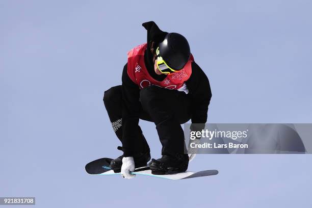 Carlos Garcia Knight of New Zealand competes during the Men's Big Air Qualification Heat 2 on day 12 of the PyeongChang 2018 Winter Olympic Games at...