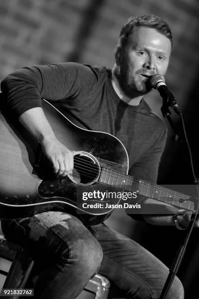 Singer/Songwriter Shane McAnally performs onstage during the CMA Songwriters Series Celebrating CMA's 9th Annual Tripple Play Awards at Marathon...