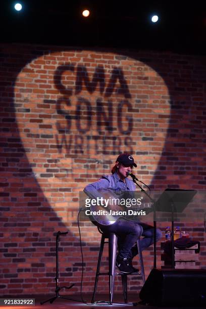 Singer/Songwriter Ross Copperman performs onstage during the CMA Songwriters Series Celebrating CMA's 9th Annual Tripple Play Awards at Marathon...
