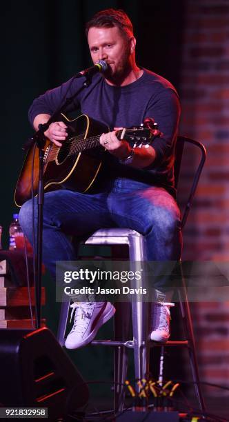 Singer/Songwriter Shane McAnally performs onstage during the CMA Songwriters Series Celebrating CMA's 9th Annual Tripple Play Awards at Marathon...