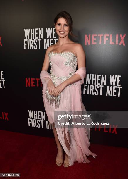 Actress Amanda Cerny attends a special screening of Netflix's "When We First Met" at ArcLight Hollywood on February 20, 2018 in Hollywood, California.