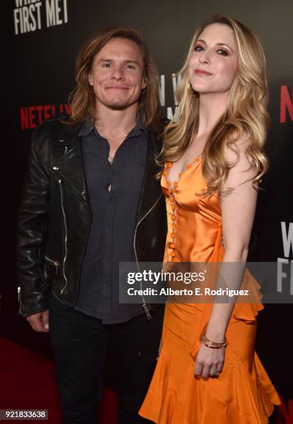 Actor Tony Cavalero and Annie Cavalero attend a special screening of Netflix's "When We First Met" at ArcLight Hollywood on February 20, 2018 in...
