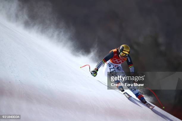 Viktoria Rebensburg of Germany competes during the Ladies' Downhill on day 12 of the PyeongChang 2018 Winter Olympic Games at Jeongseon Alpine Centre...