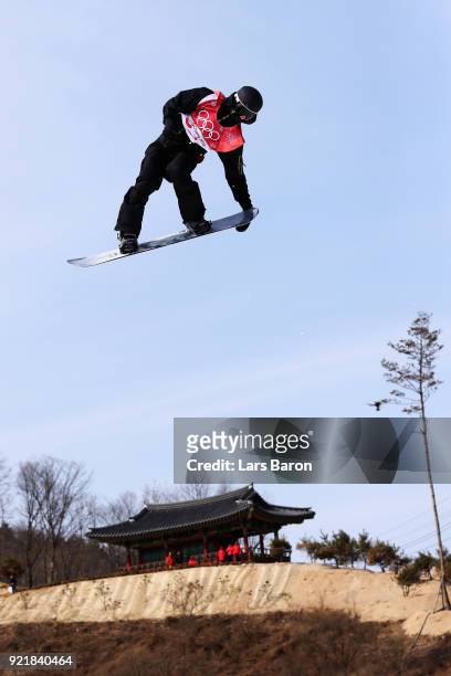 Vlad Khadarin of Olympic Athlete from Russia competes during the Men's Big Air Qualification Heat 2 on day 12 of the PyeongChang 2018 Winter Olympic...