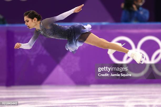 Evgenia Medvedeva of Olympic Athlete from Russia competes during the Ladies Single Skating Short Program on day twelve of the PyeongChang 2018 Winter...