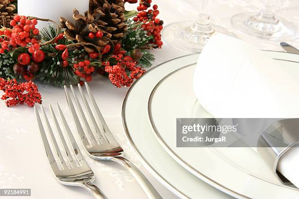 christmas table setting - christmas celebrations in china stock pictures, royalty-free photos & images