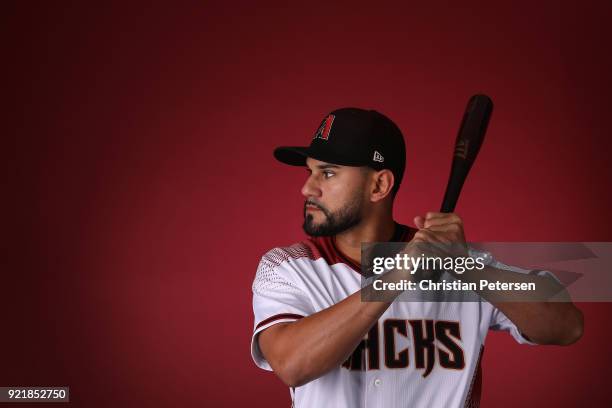 Reymond Fuentes of the Arizona Diamondbacks poses for a portrait during photo day at Salt River Fields at Talking Stick on February 20, 2018 in...