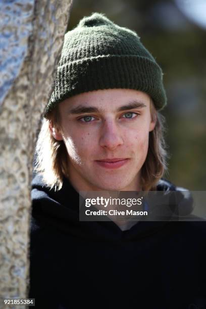 New Zealand snowboarder Carlos Garcia Knight poses for a portrait on day 12 of the PyeongChang 2018 Winter Olympic Games on February 21, 2018 in...