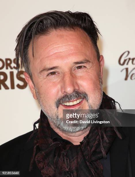 Actor David Arquette attends the premiere of Gravitas Pictures' "Survivors Guide to Prison" at The Landmark on February 20, 2018 in Los Angeles,...