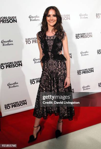 Journalist Christina McLarty Arquette attends the premiere of Gravitas Pictures' "Survivors Guide to Prison" at The Landmark on February 20, 2018 in...