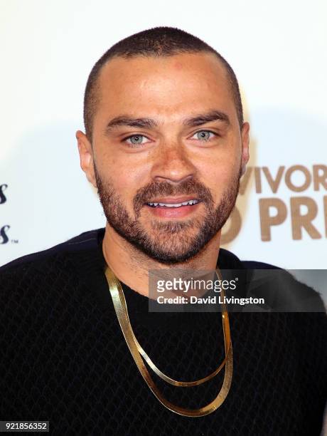 Actor Jesse Williams attends the premiere of Gravitas Pictures' "Survivors Guide to Prison" at The Landmark on February 20, 2018 in Los Angeles,...
