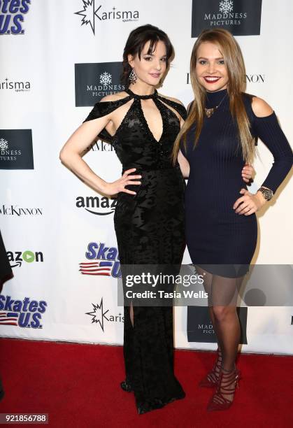 Maddison Bullock and Lily Berlina at the "Ice The Movie" Los Angeles Special Screening at The Montalban Theater on February 20, 2018 in Los Angeles,...