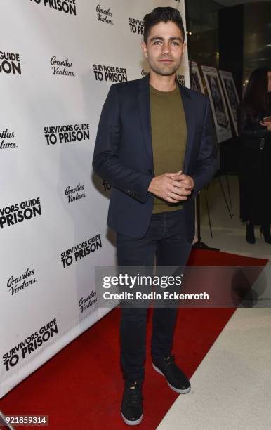 Actor Adrian Grenier attends the premiere of Gravitas Pictures' "Survivors Guide To Prison" at The Landmark on February 20, 2018 in Los Angeles,...