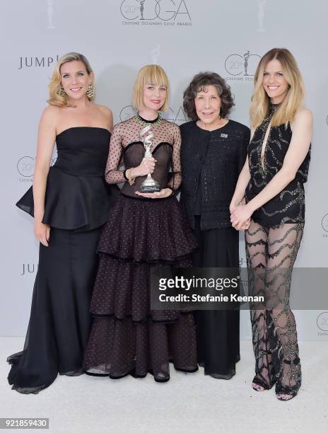 Actor June Diane Raphael, costume designer Jennifer Johnson, winner of the Excellence in Contemporary Film award for 'I, Tonya,' actor Lily Tomlin,...