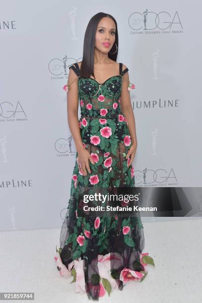 Honoree Kerry Washington attends the Costume Designers Guild Awards at The Beverly Hilton Hotel on February 20, 2018 in Beverly Hills, California.