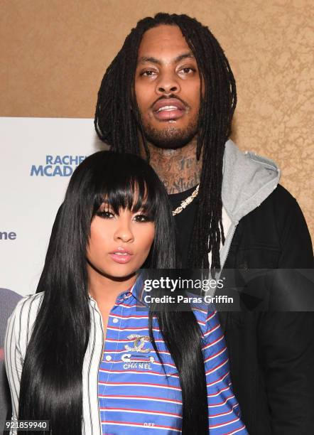 Personality Tammy Rivera and rapper Waka Flocka attend "Game Night" Atlanta screening at Regal Atlantic Station on February 20, 2018 in Atlanta,...