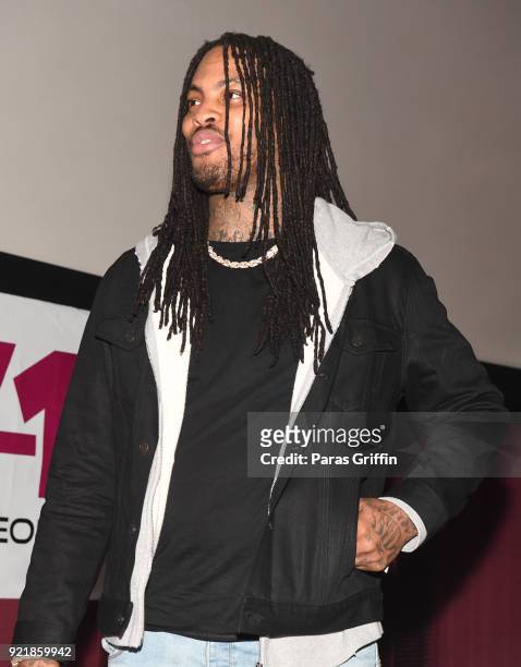 Rapper Waka Flocka attends "Game Night" Atlanta screening at Regal Atlantic Station on February 20, 2018 in Atlanta, Georgia.