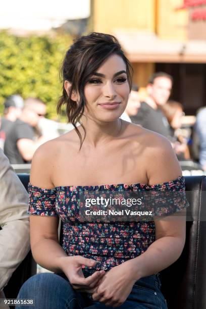 Ashley Iaconetti visits "Extra" at Universal Studios Hollywood on February 20, 2018 in Universal City, California.