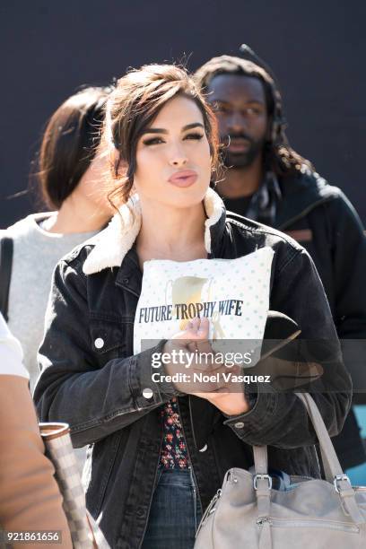Ashley Iaconetti visits "Extra" at Universal Studios Hollywood on February 20, 2018 in Universal City, California.