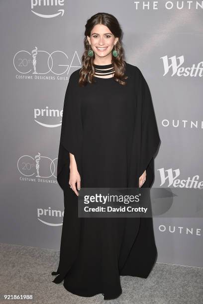 Amanda Alagem attends the 20th CDGA - Arrivals on February 20, 2018 in Beverly Hills, California.