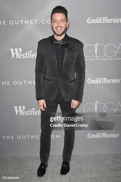 Daniel Musto attends the 20th CDGA - Arrivals on February 20, 2018 in Beverly Hills, California.