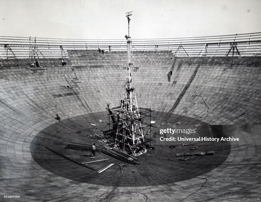 The Jodrell Bank Radio Telescope.