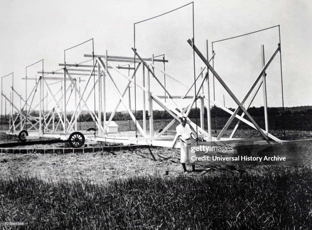 Karl Jansky and his directorial radio aerial system.