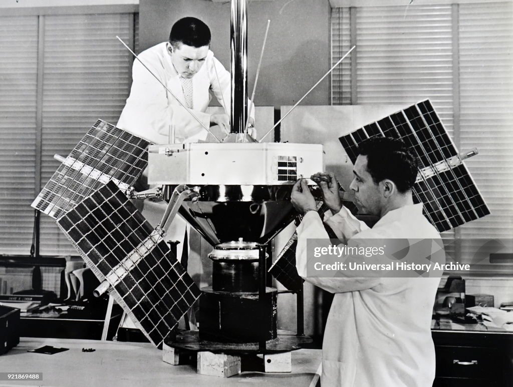 Scientists working on the S-3 spacecraft.