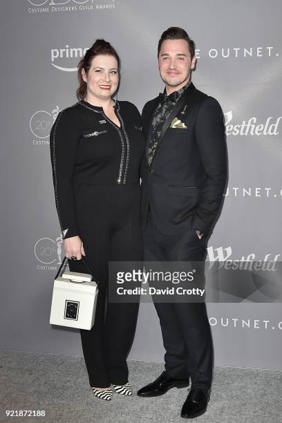 Ivy Thaide and Bryan Kopp attend the 20th CDGA - Arrivals on February 20, 2018 in Beverly Hills, California.