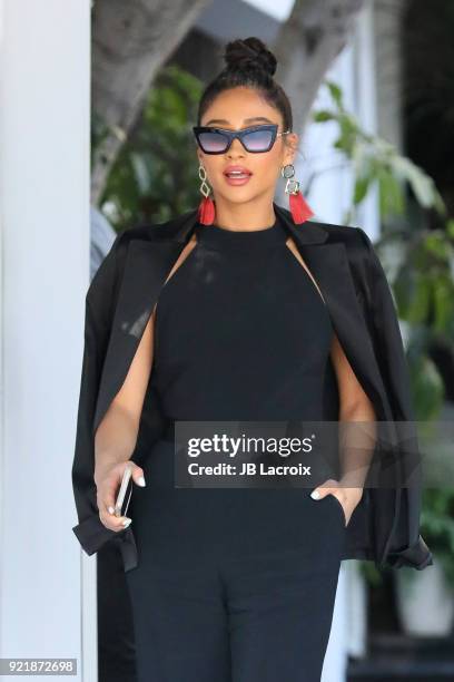 Shay Mitchell is seen on February 20, 2018 in Los Angeles, California.