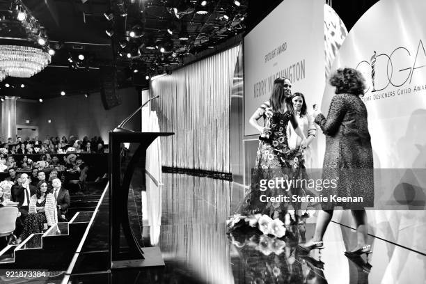Honoree Kerry Washington, recipient of the Spotlight Award, attends the Costume Designers Guild Awards at The Beverly Hilton Hotel on February 20,...