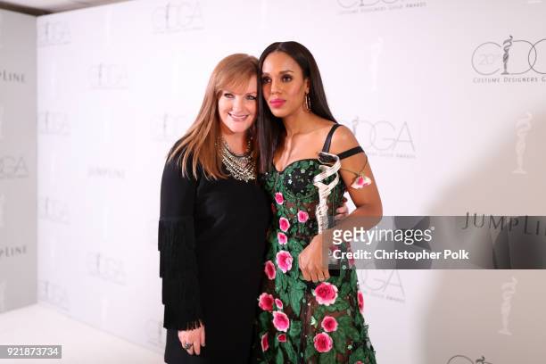 Global Chief Marketing Officer and JumpLine Group chairman JL Pomeroy and actor Kerry Washington attends the Costume Designers Guild Awards at The...