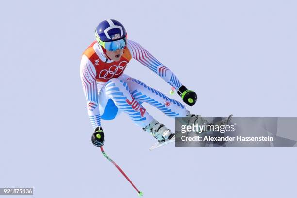 Lindsey Vonn of the United States competes during the Ladies' Downhill on day 12 of the PyeongChang 2018 Winter Olympic Games at Jeongseon Alpine...
